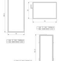 本公司供應150系列全<em class='color-orange'>隱</em><em class='color-orange'>框</em>玻璃幕牆<em class='color-orange'>型材</em>圖