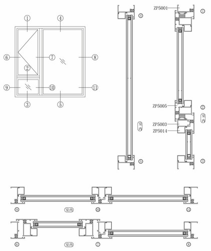 ZP50注膠系列平開窗