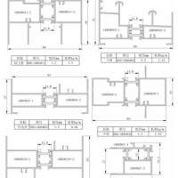 本公司供应GR808隔热推拉窗断面简图