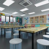 學校過道裝飾<em class='color-orange'>鋁</em><em class='color-orange'>格柵</em><em class='color-orange'>天花</em>吊頂