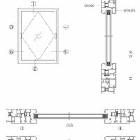 CP60穿條系列中懸窗