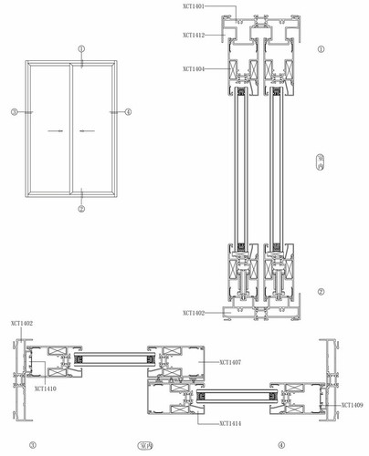 XCT140穿条系列推拉提升门