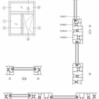 CP60穿條系列內開（上懸）窗