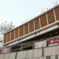 木紋鋁方通門(mén)頭木紋鋁格柵定制