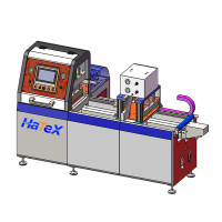 無尾料<em class='color-orange'>鋁型材</em>高精度散熱器<em class='color-orange'>切</em>鋁機