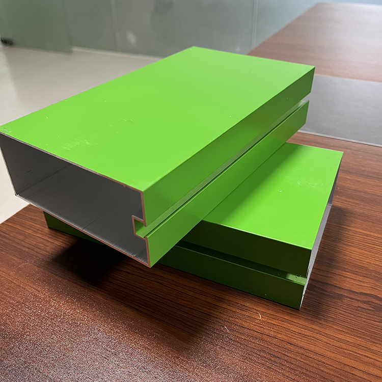 綠色凹槽鋁方通定制鋁格柵天花工廠