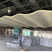 弧形铝板天花厂家定制造型铝格栅