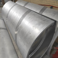 弧形包柱子鋁單板白色衝孔透光鋁板