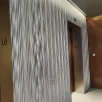 造型波浪鋁板墻面凹凸鋁板閃銀色